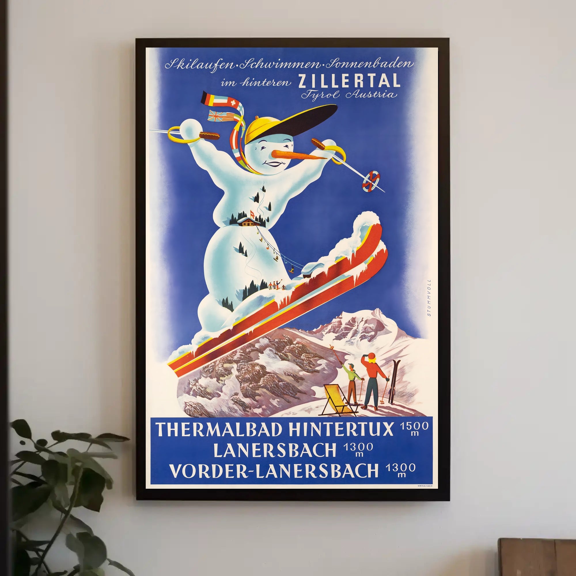 Winter Activities in Zillertal, Tyrol Poster PosterGoat