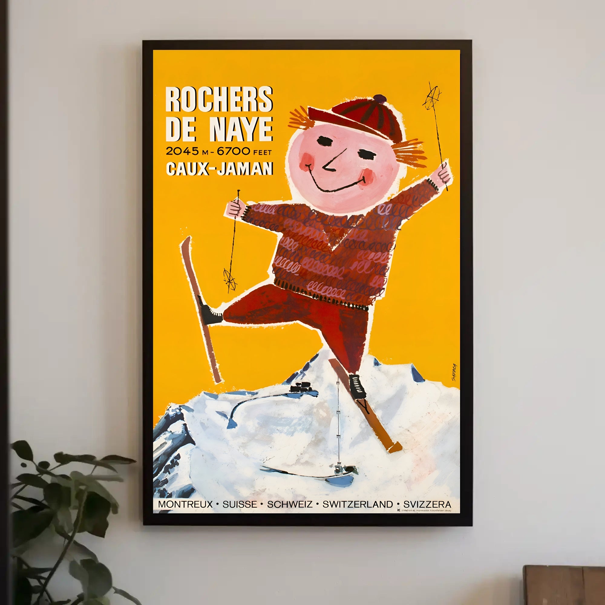 Rochers de Naye Ski Resort Poster PosterGoat