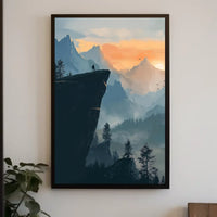 New York City Skyline Poster Vintage Travel Wall Art