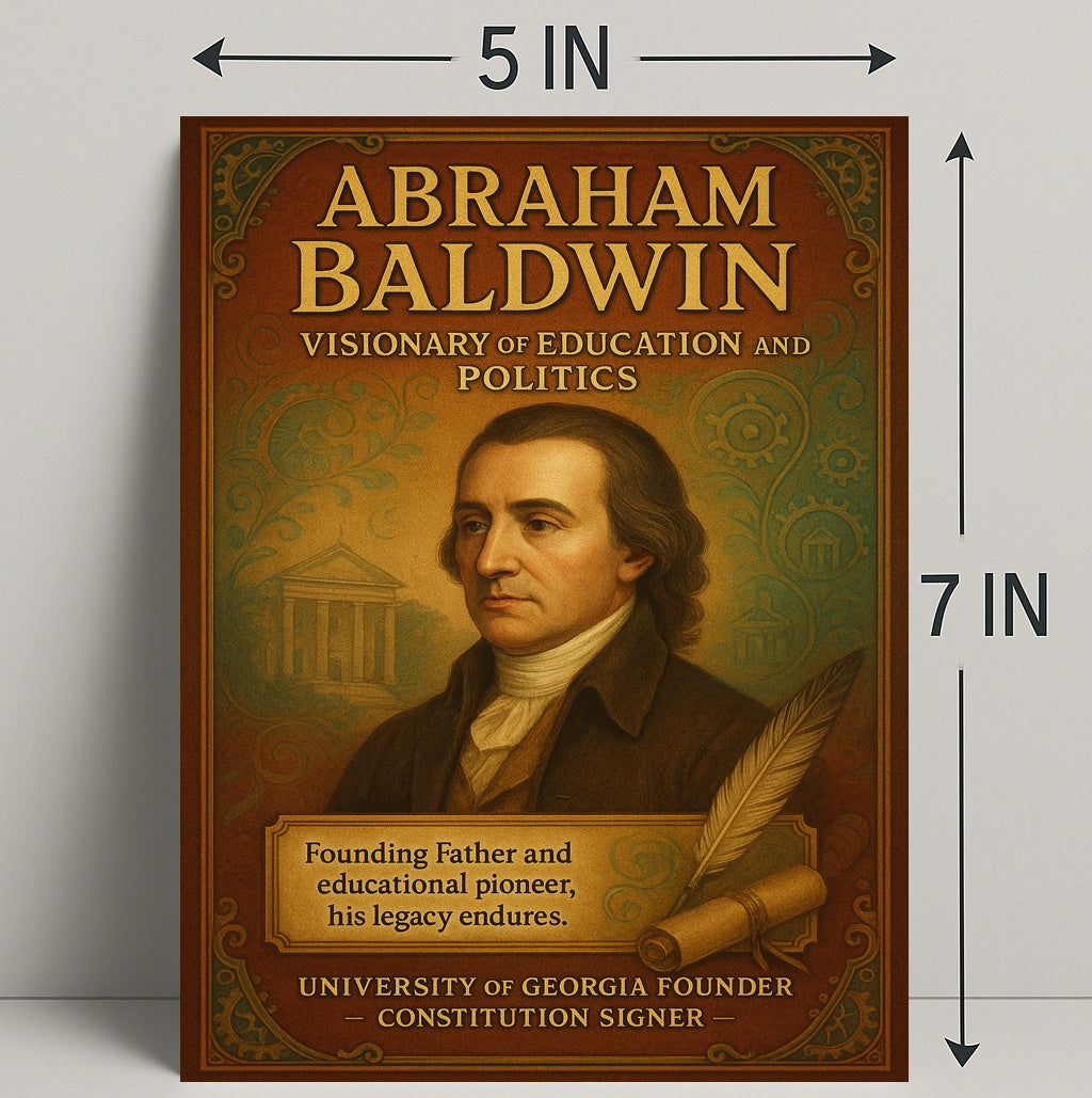 Abraham Baldwin Visionary Vintage Historical or Presidential Poster