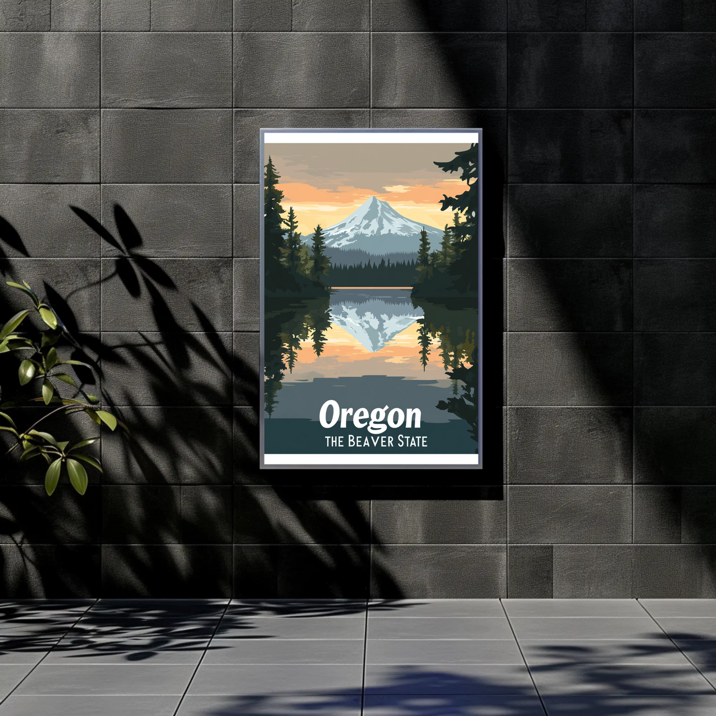 Oregon - The Beaver State Vintage Travel Poster