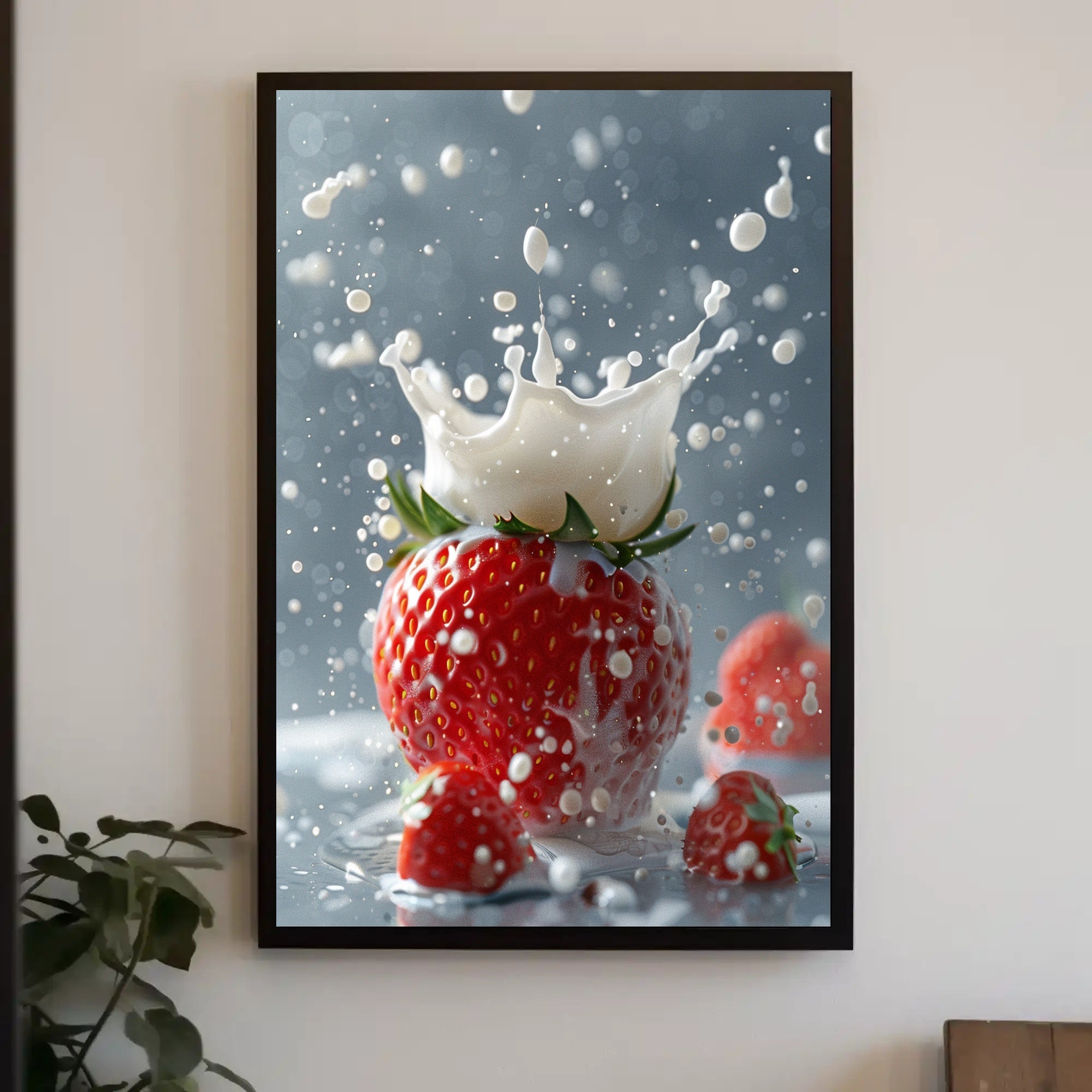 Strawberry Splash Poster PosterGoat