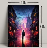 Neon Cityscape Poster
