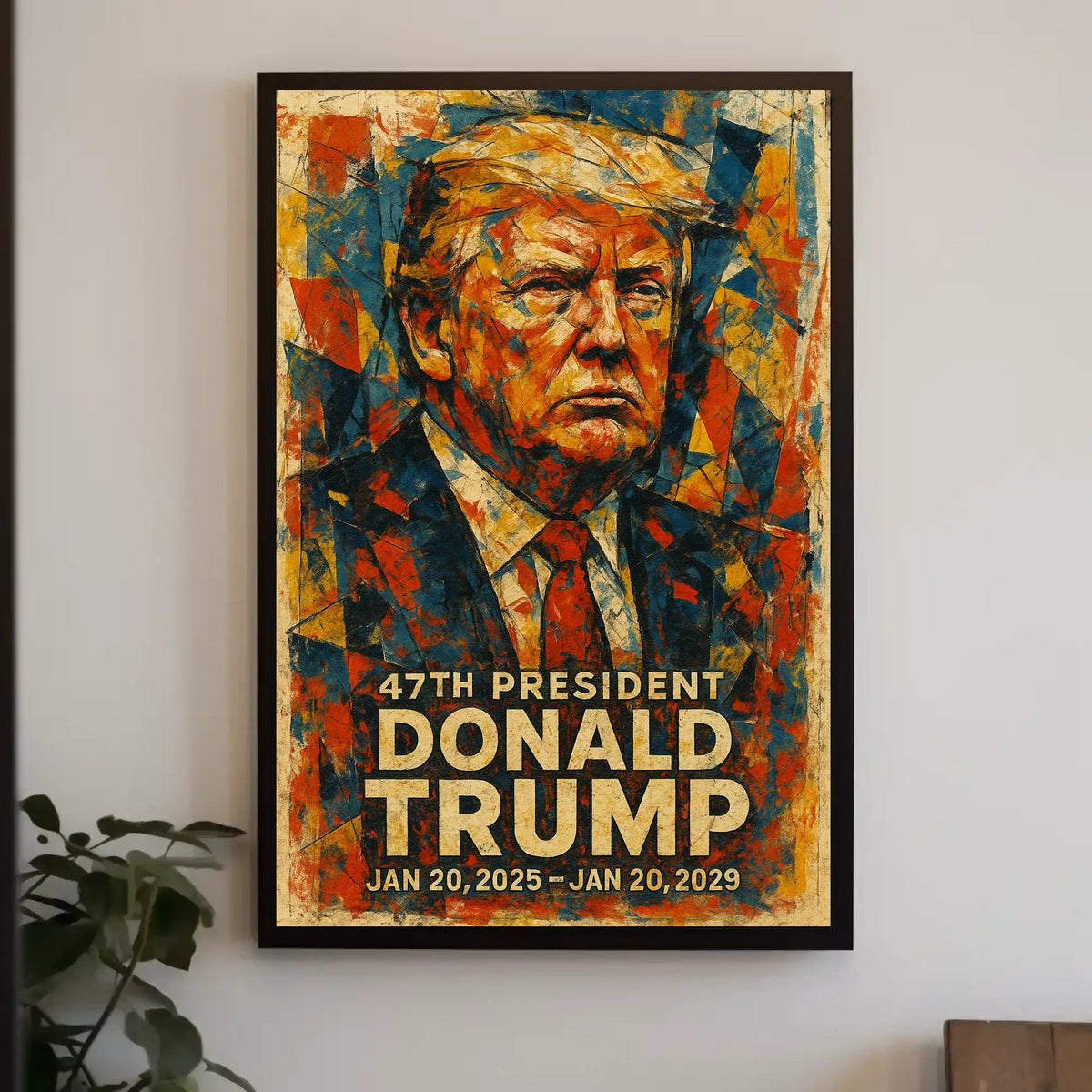 Trump in Vibrant Leadership Poster