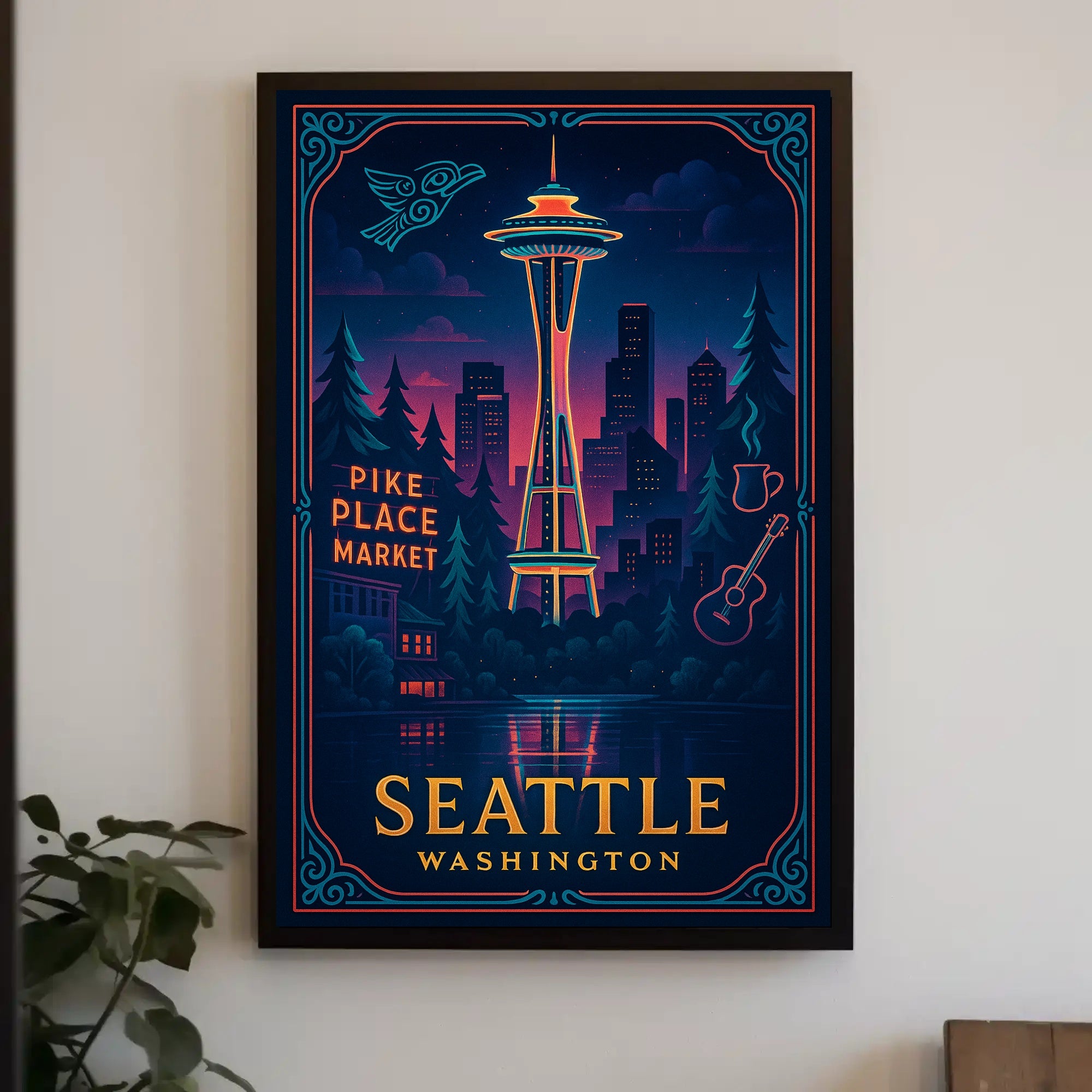 Enchanting Seattle Skyline Poster