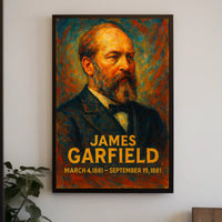 James Garfield Presidential Portrait Poster