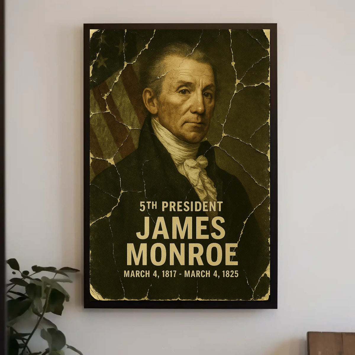 James Monroe 5th President of the United States Damaged Photograph Poster