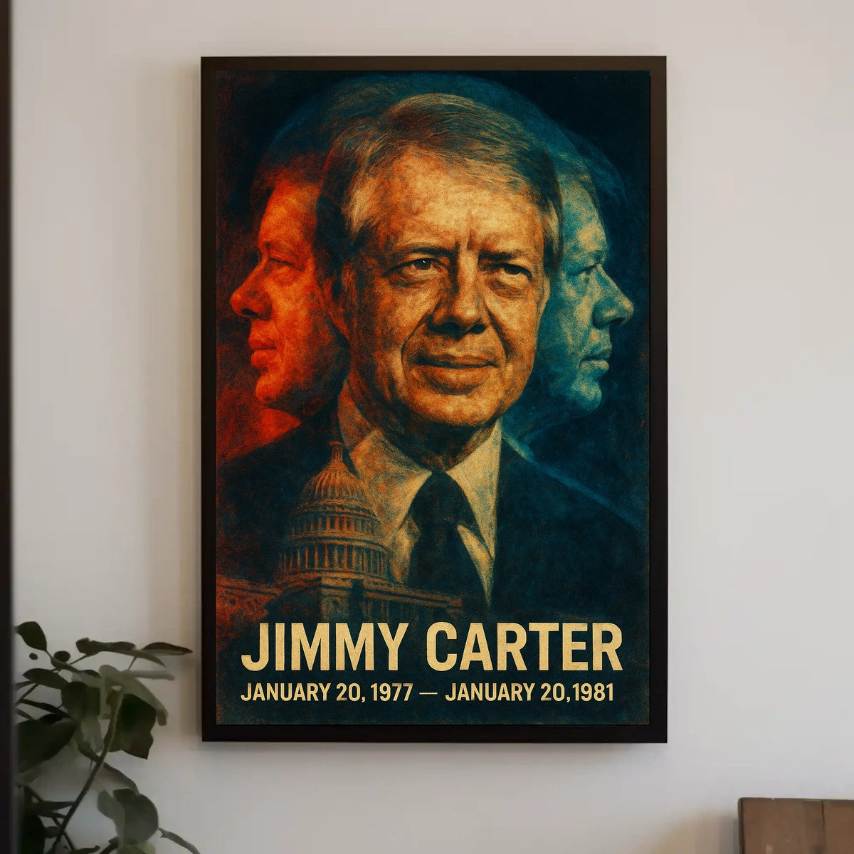 Jimmy Carter 39th President of the United States Double Exposure Poster