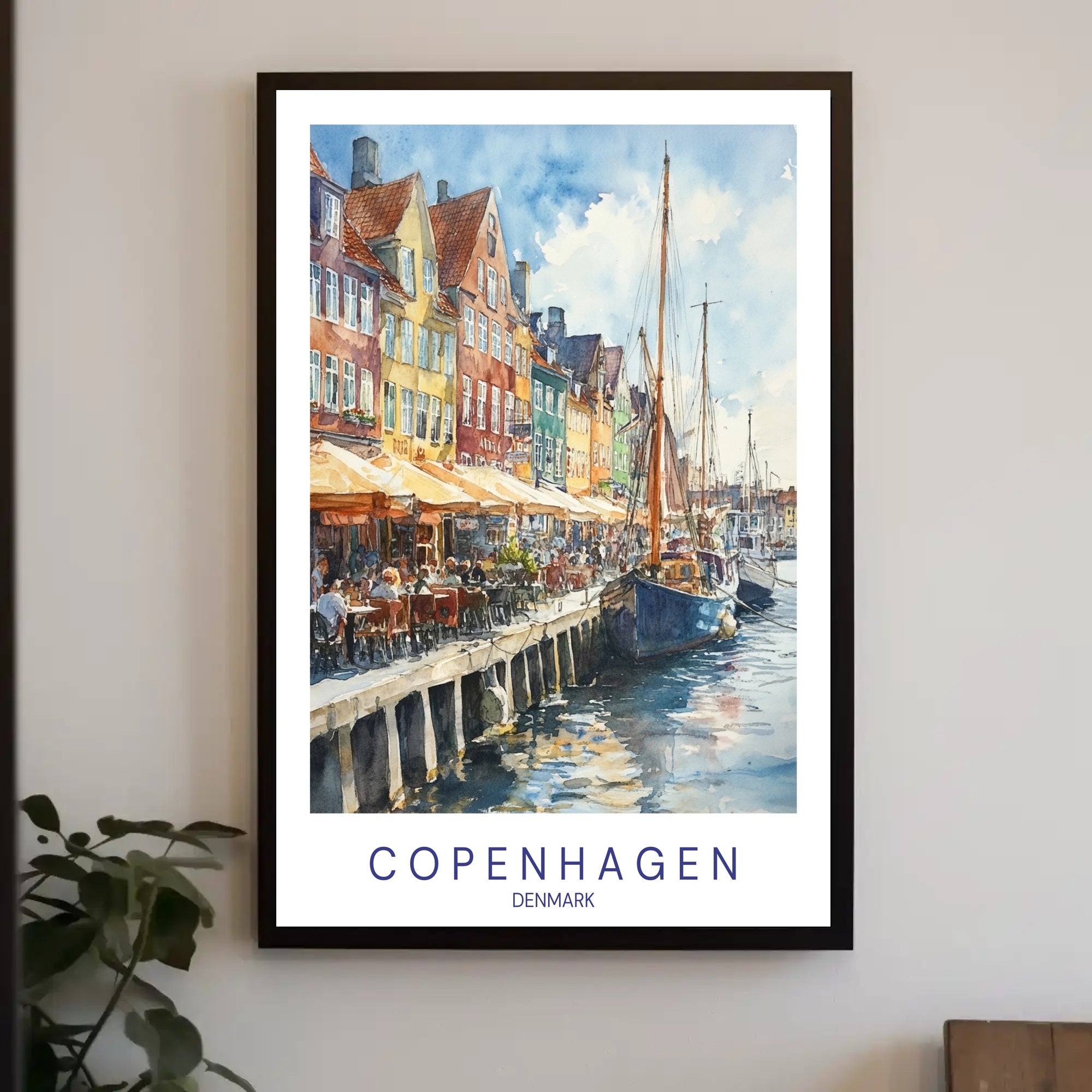 Copenhagen Waterfront Scene Poster PosterGoat
