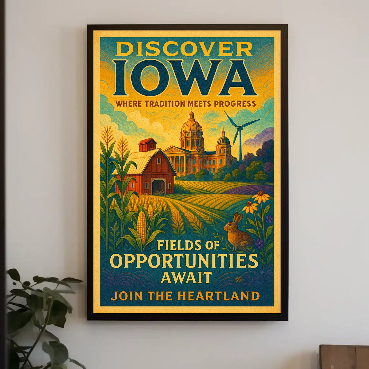 Discover Iowa Fields of Opportunities Poster