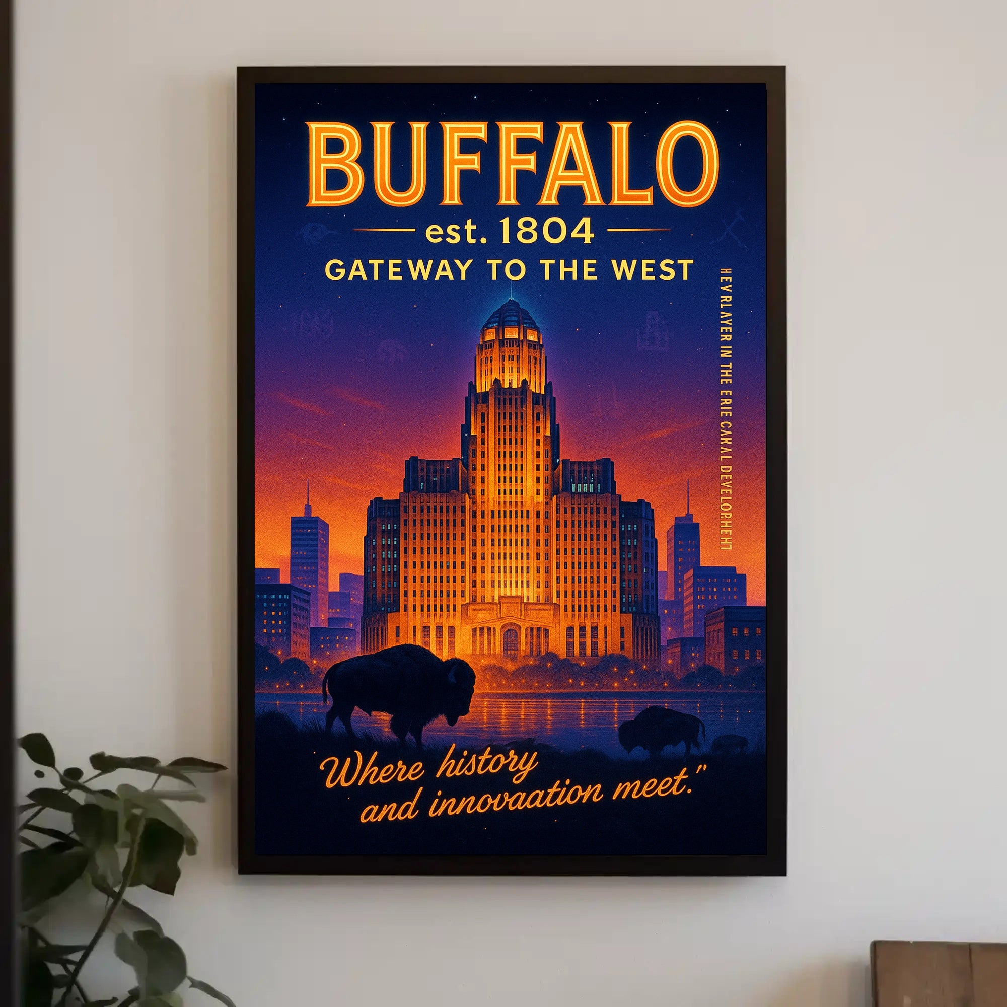 Buffalo Gateway to the West Poster Art Print PosterGoat