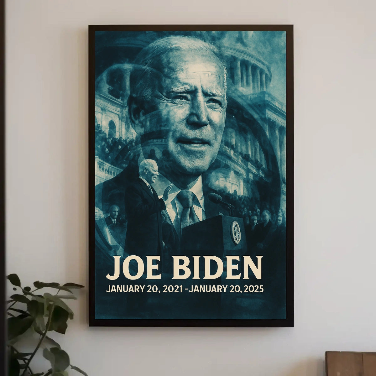 Joe Biden 46th President of the United States Double Exposure Poster