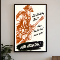 Vintage He’s a Fighting Fool WWII Poster