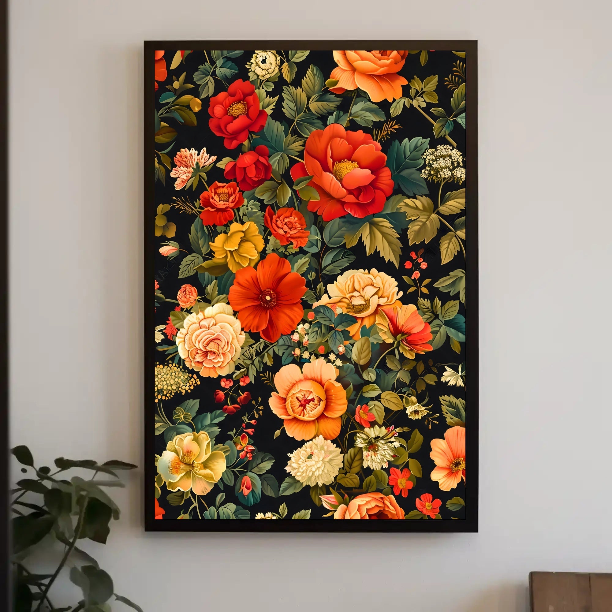 Vibrant Floral Symphony Wall Art Print