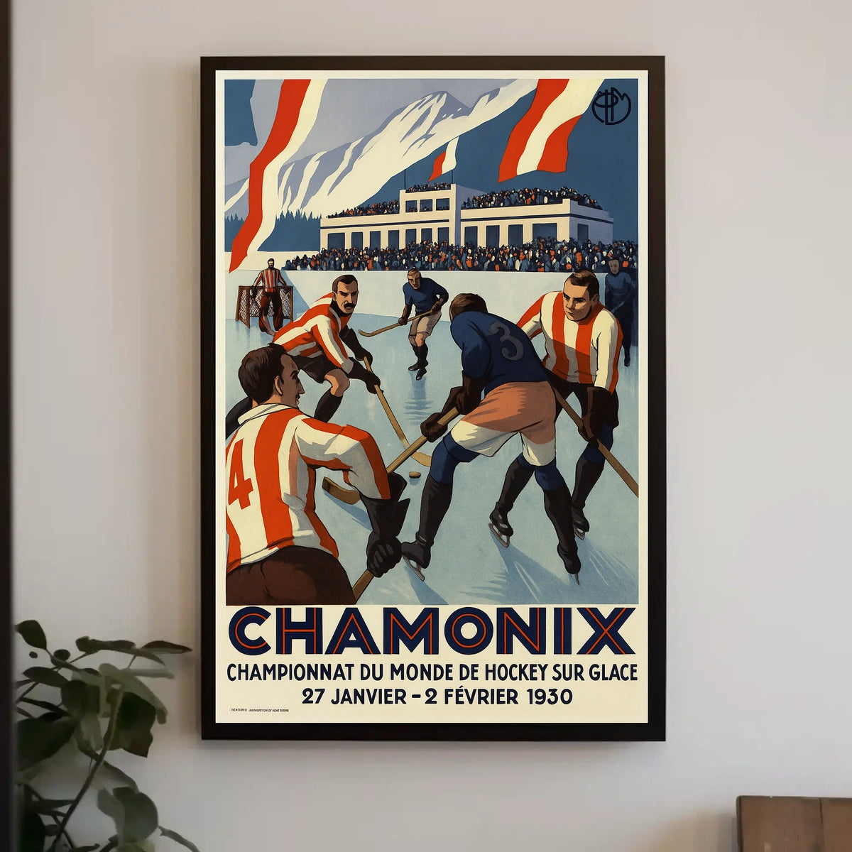 Chamonix Ice Hockey World Championship Poster