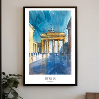Brandenburg Gate Watercolor Travel Poster PosterGoat