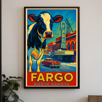 Fargo, North Dakota Vibrant Cityscape Poster