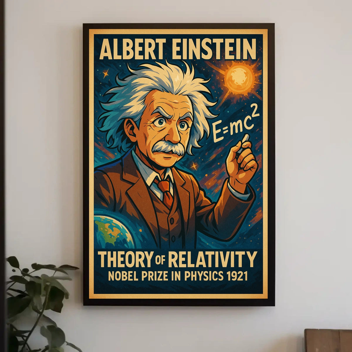 Einstein Relativity Curious Science Poster