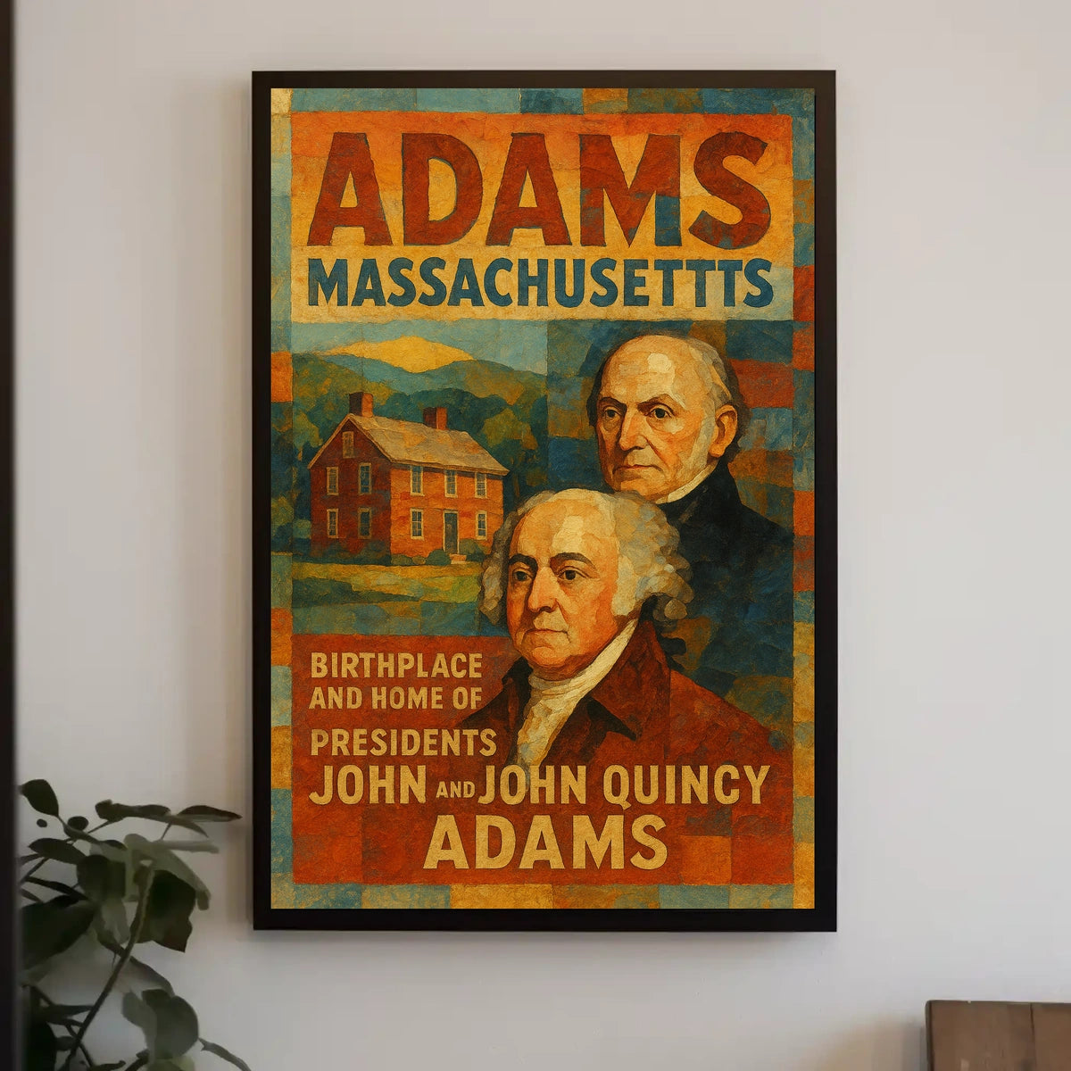 John And John Quincy Adams Birthplace Poster