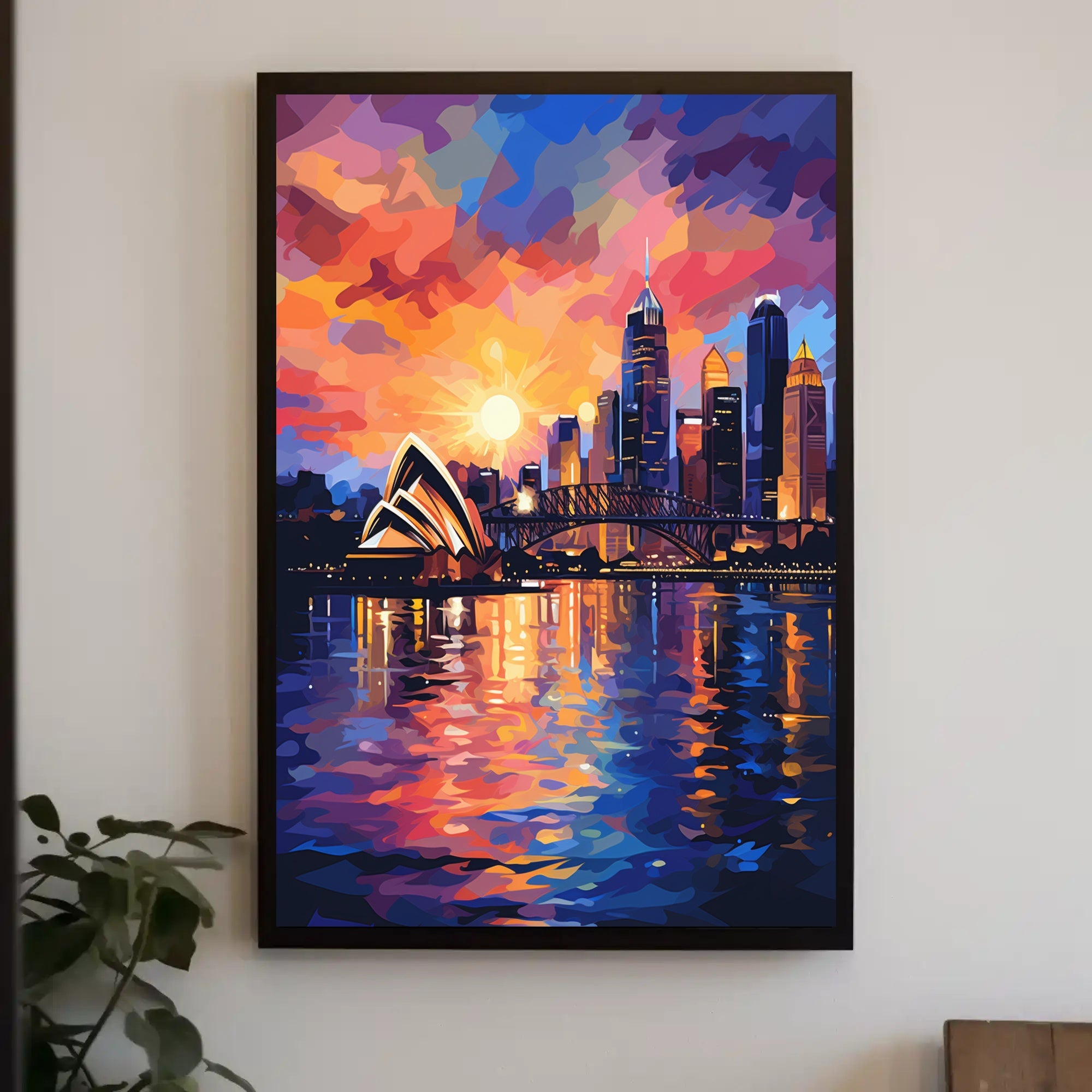Sydney at Sunset Vibrant Cityscape Travel Poster