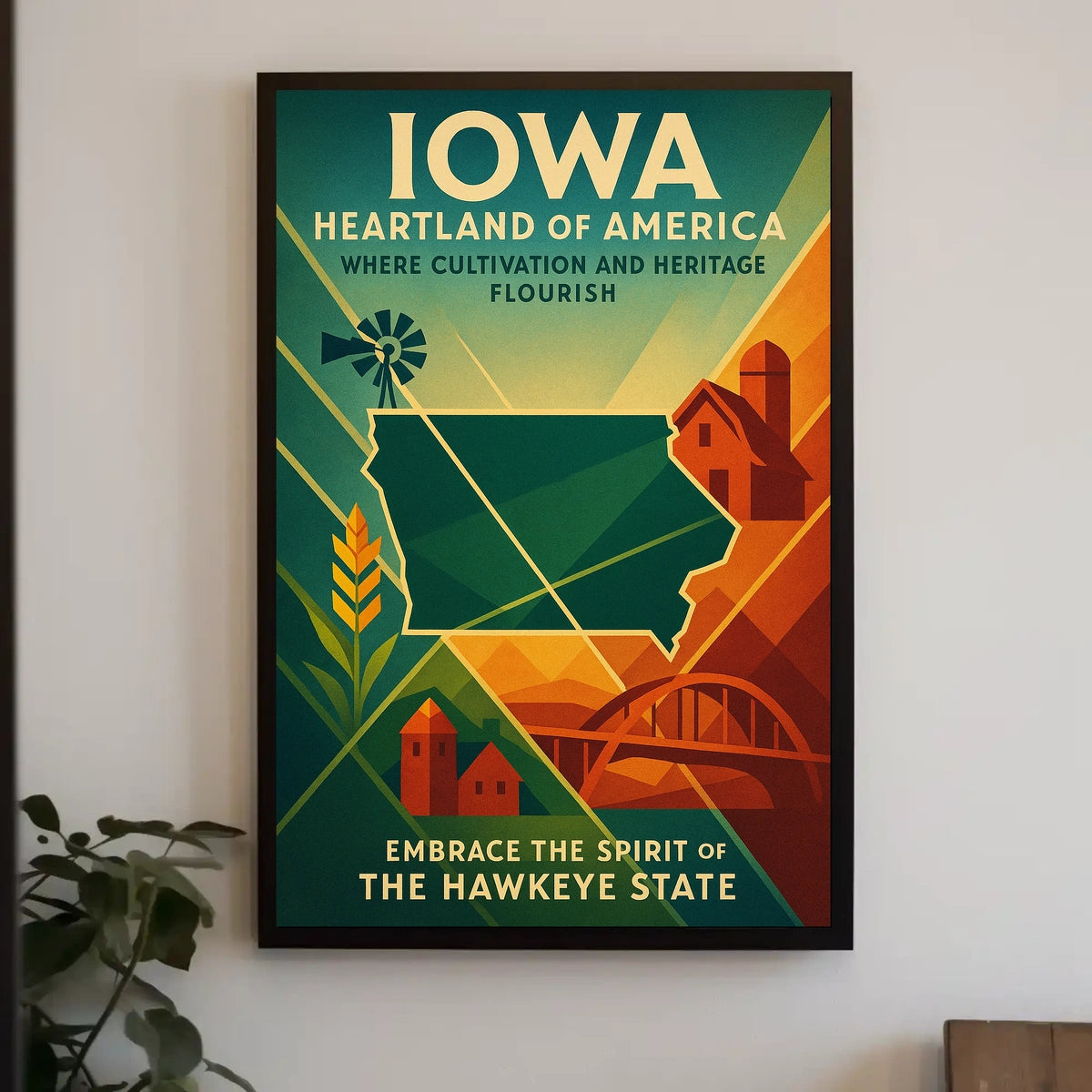 Embrace the Spirit of The Hawkeye State Poster