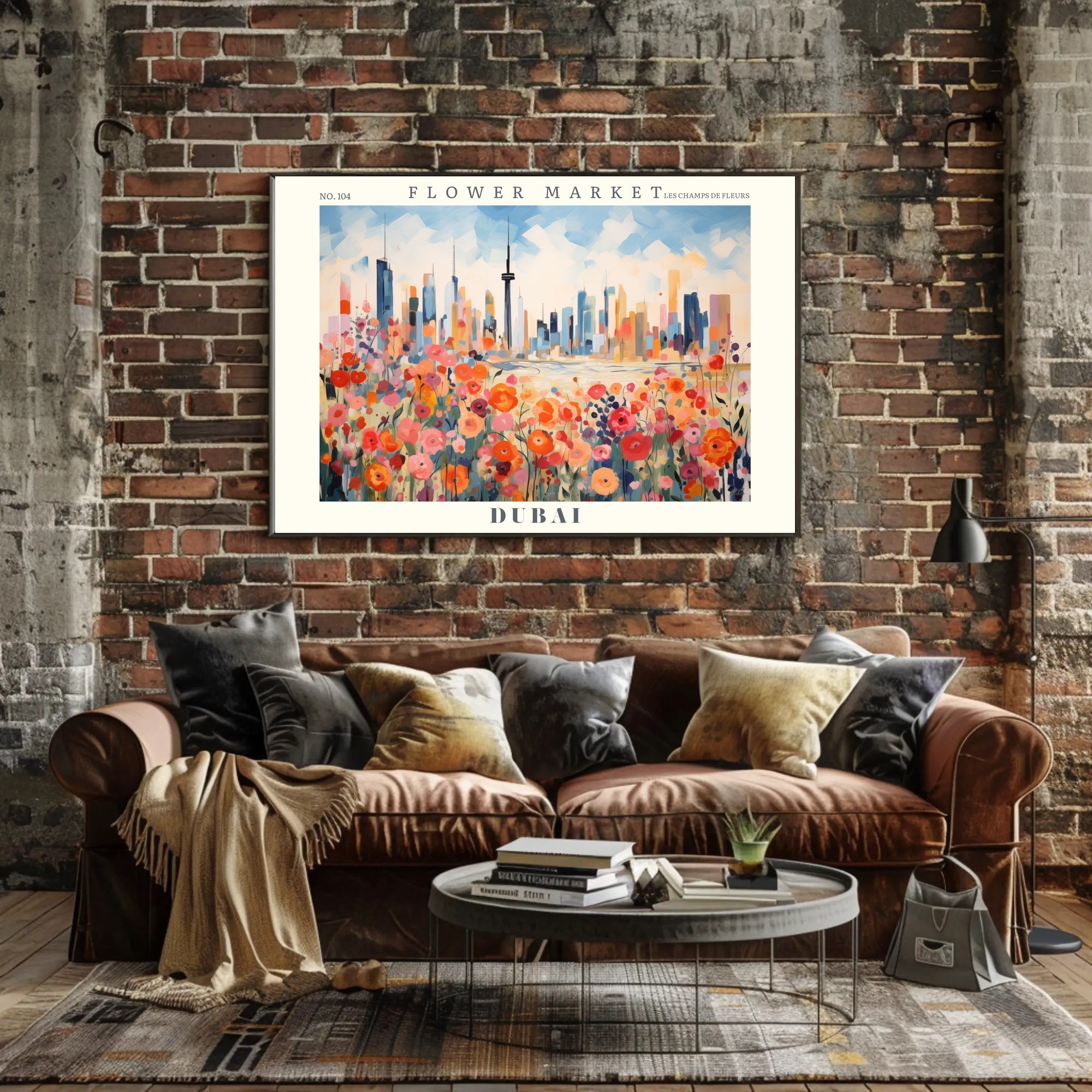 Dubai’s Vibrant Flower Market Urban or Cityscape Poster