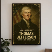 Thomas Jefferson 3rd President of the United States Damaged Photograph Poster