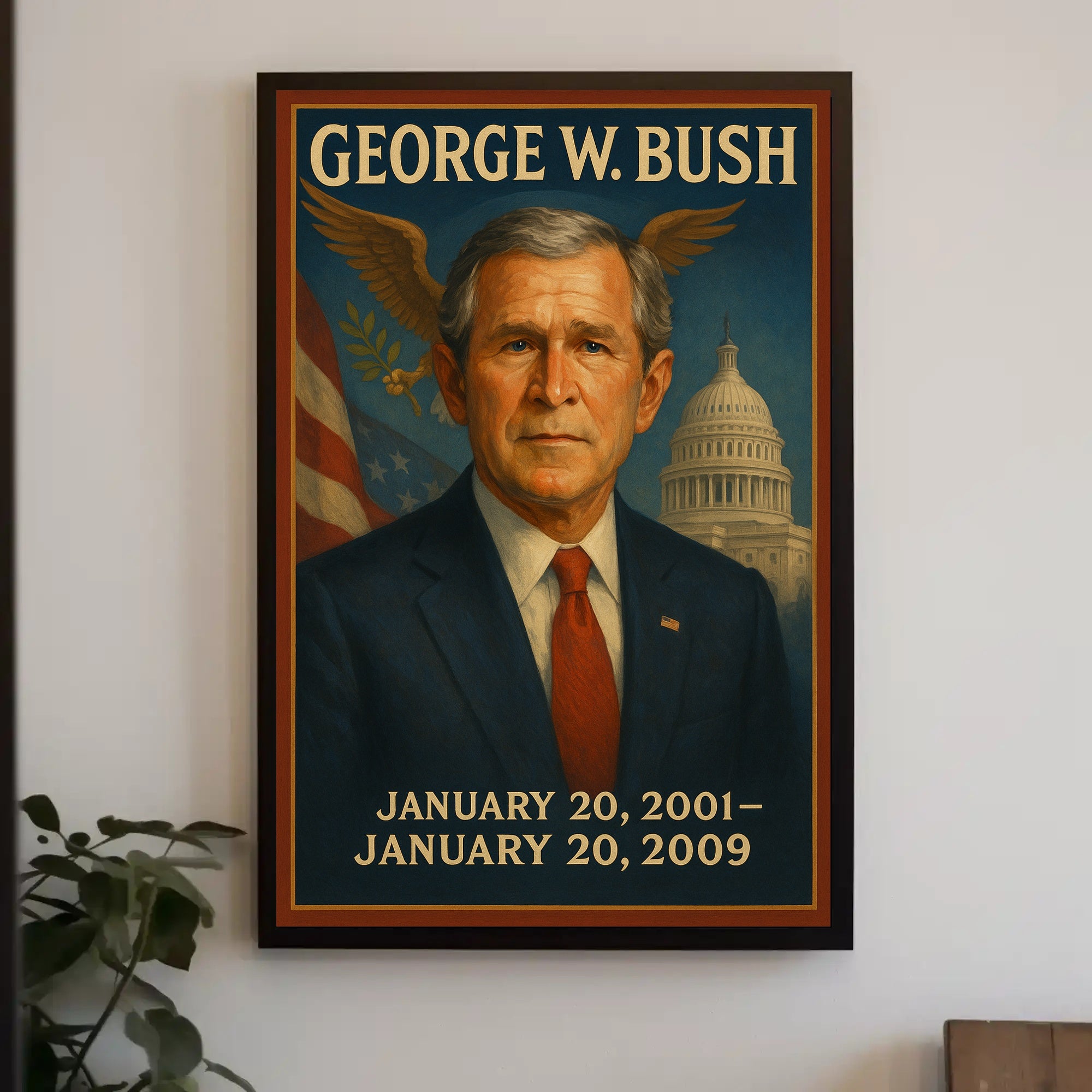 George W. Bush Presidential Term Overview Poster