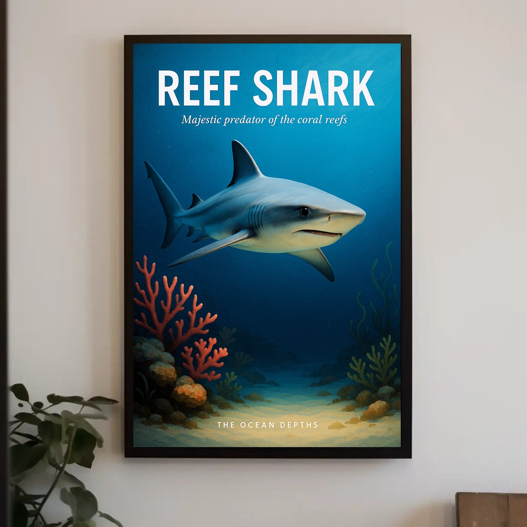 Reef Shark Majestic Predator Poster PosterGoat