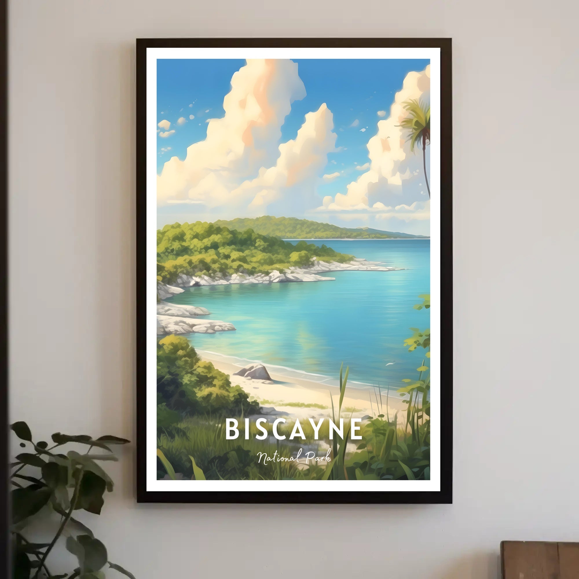 Biscayne National Park Travel Poster Vintage Print