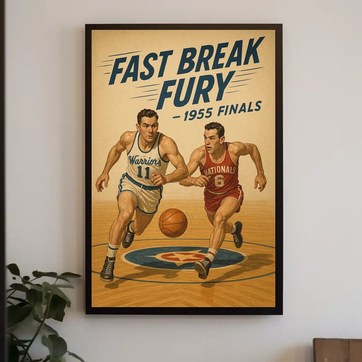 Fast Break Fury 1955 Finals Poster