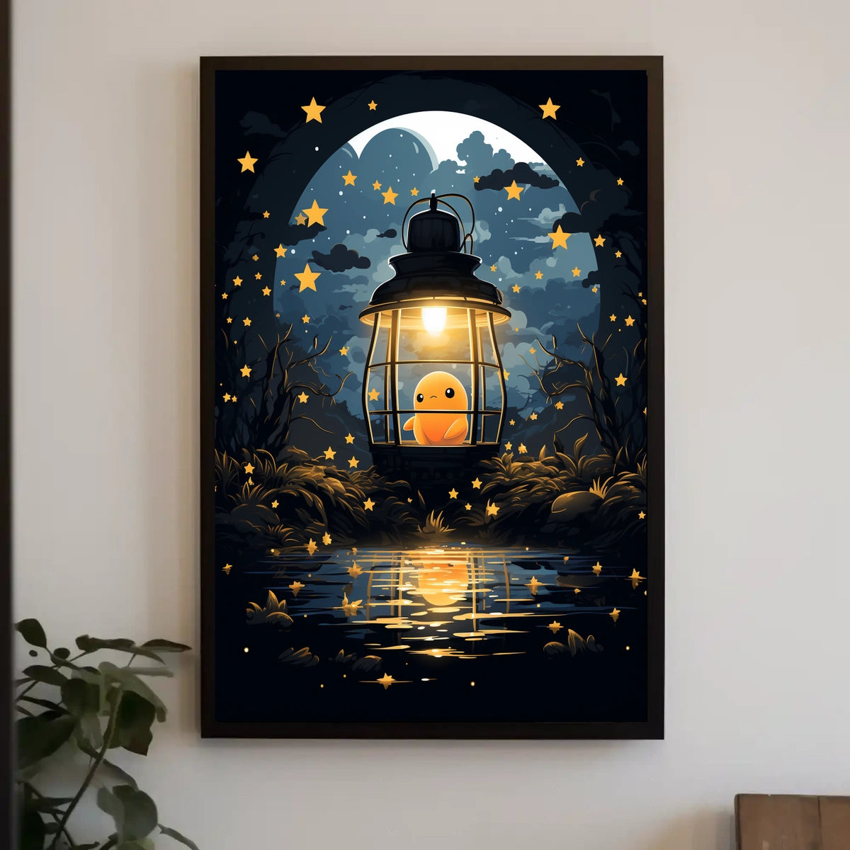 Starry Night Lantern Poster
