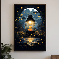 Starry Night Lantern Poster