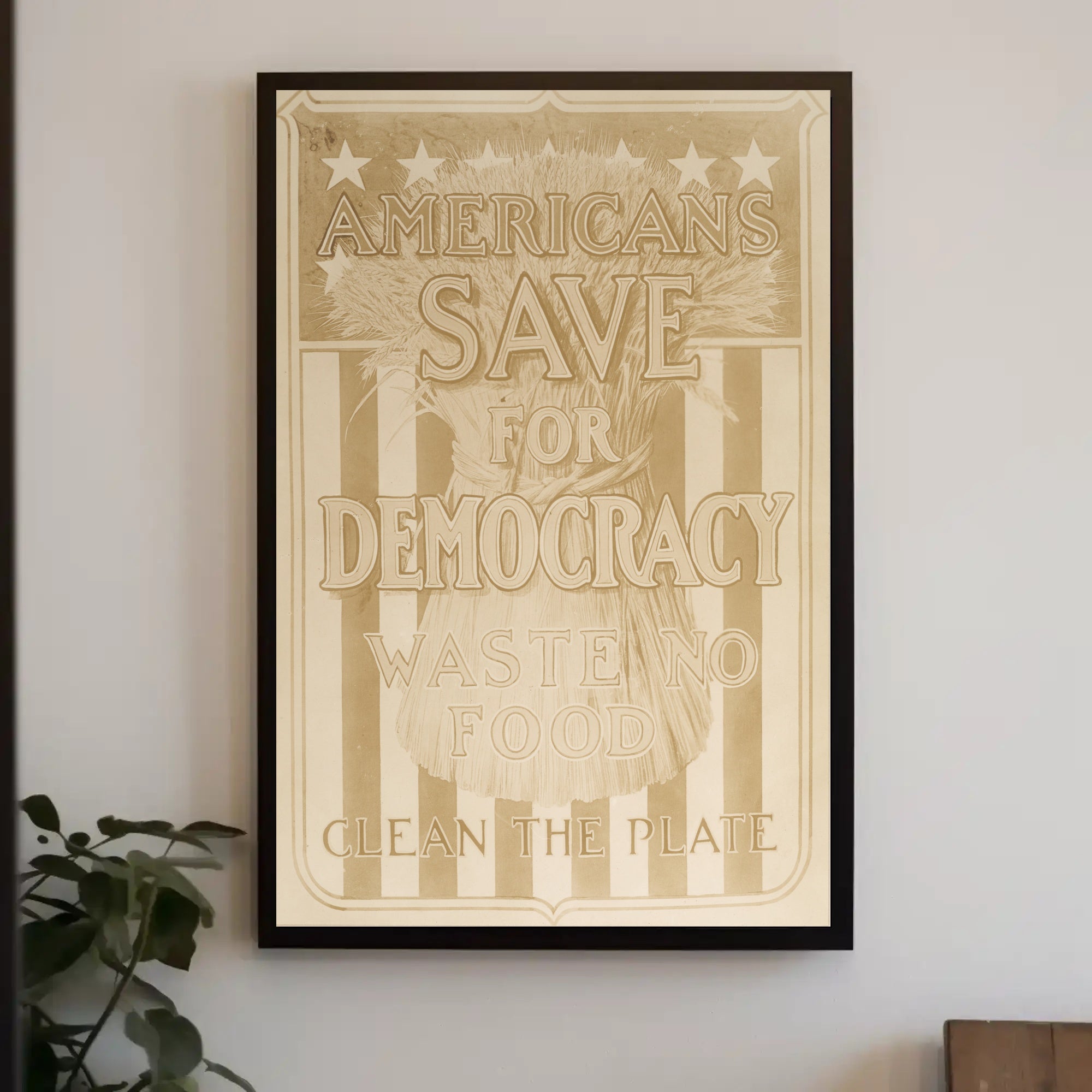 Save for Democracy Patriotic World War I Propaganda Poster PosterGoat