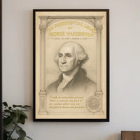 George Washington 1st President Sketch Poster Art Print Decor PosterGoat