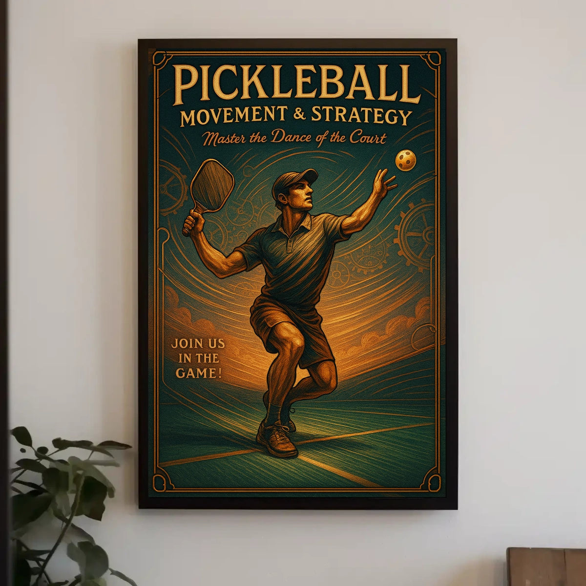 Pickleball Movement Strategy Poster