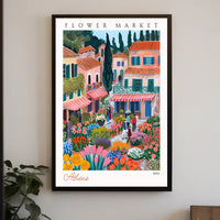 Flower Market in Athens Poster PosterGoat