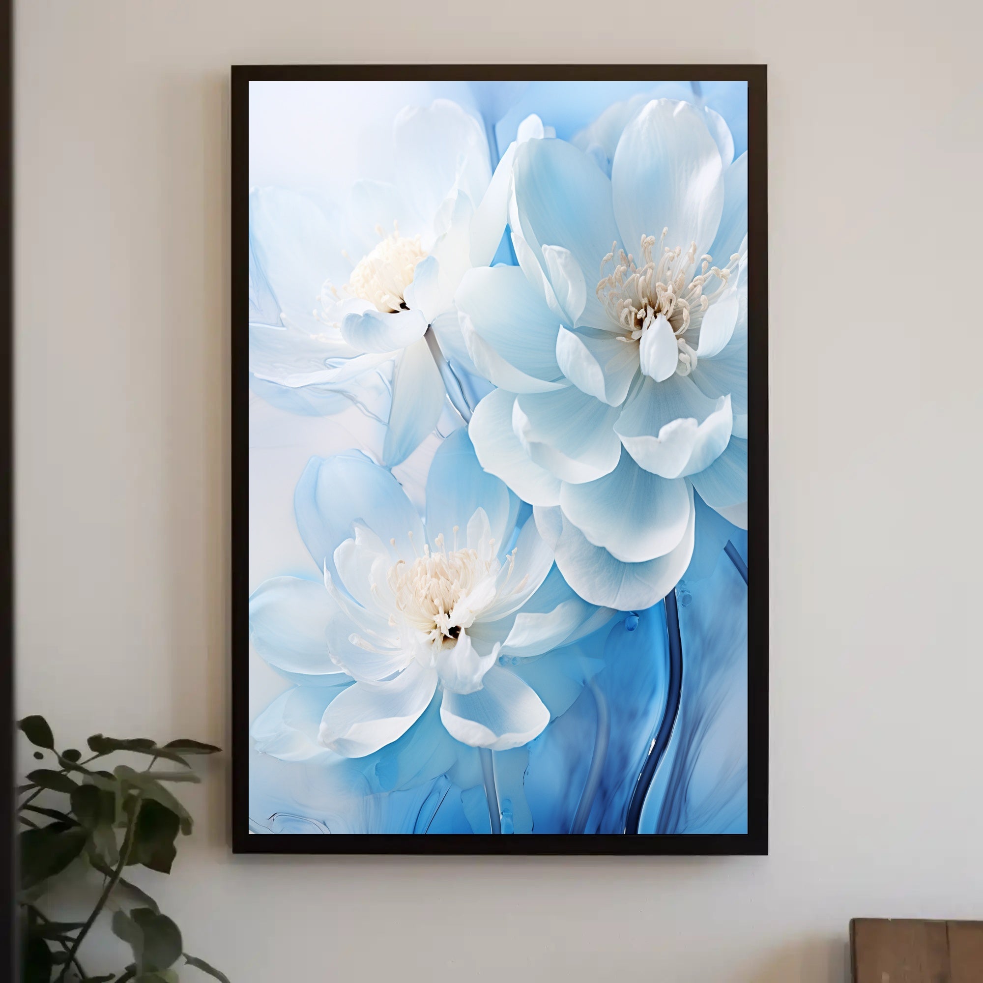 Blossoms In Blue Poster