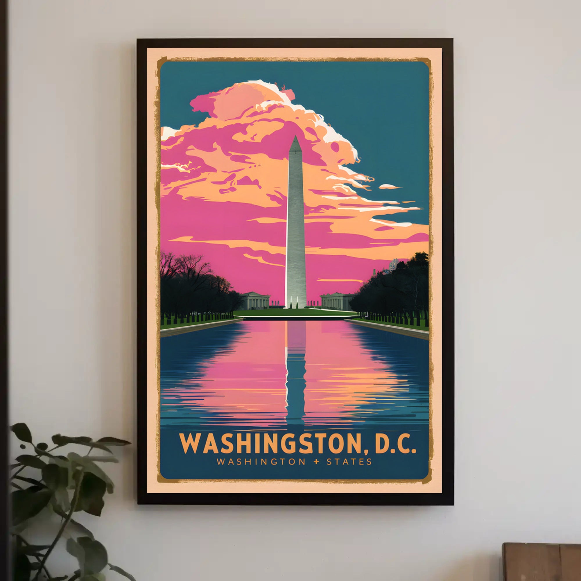 Washington, D.C. Monument at Sunset Poster