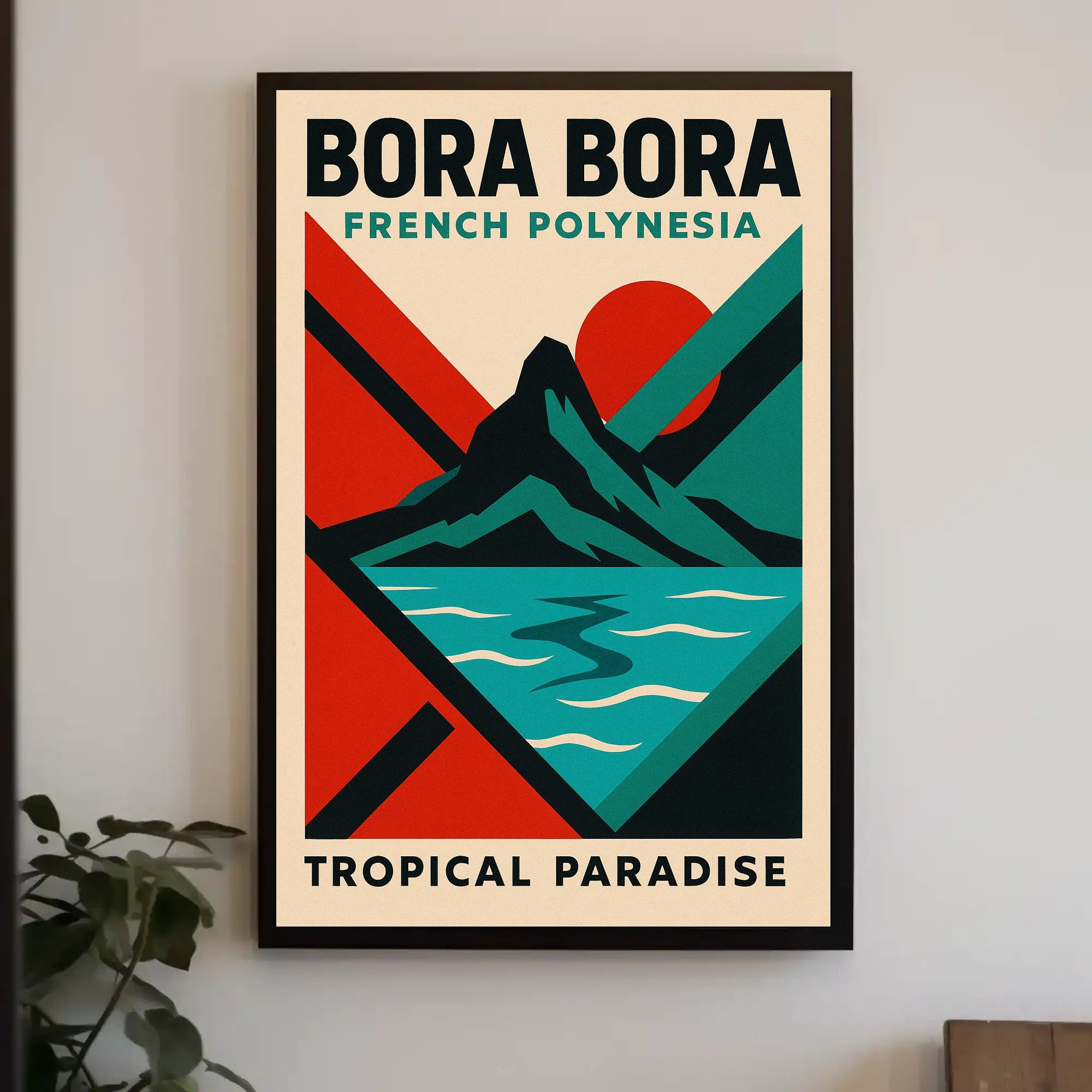 Bora Bora Tropical Paradise Vintage Travel Poster PosterGoat