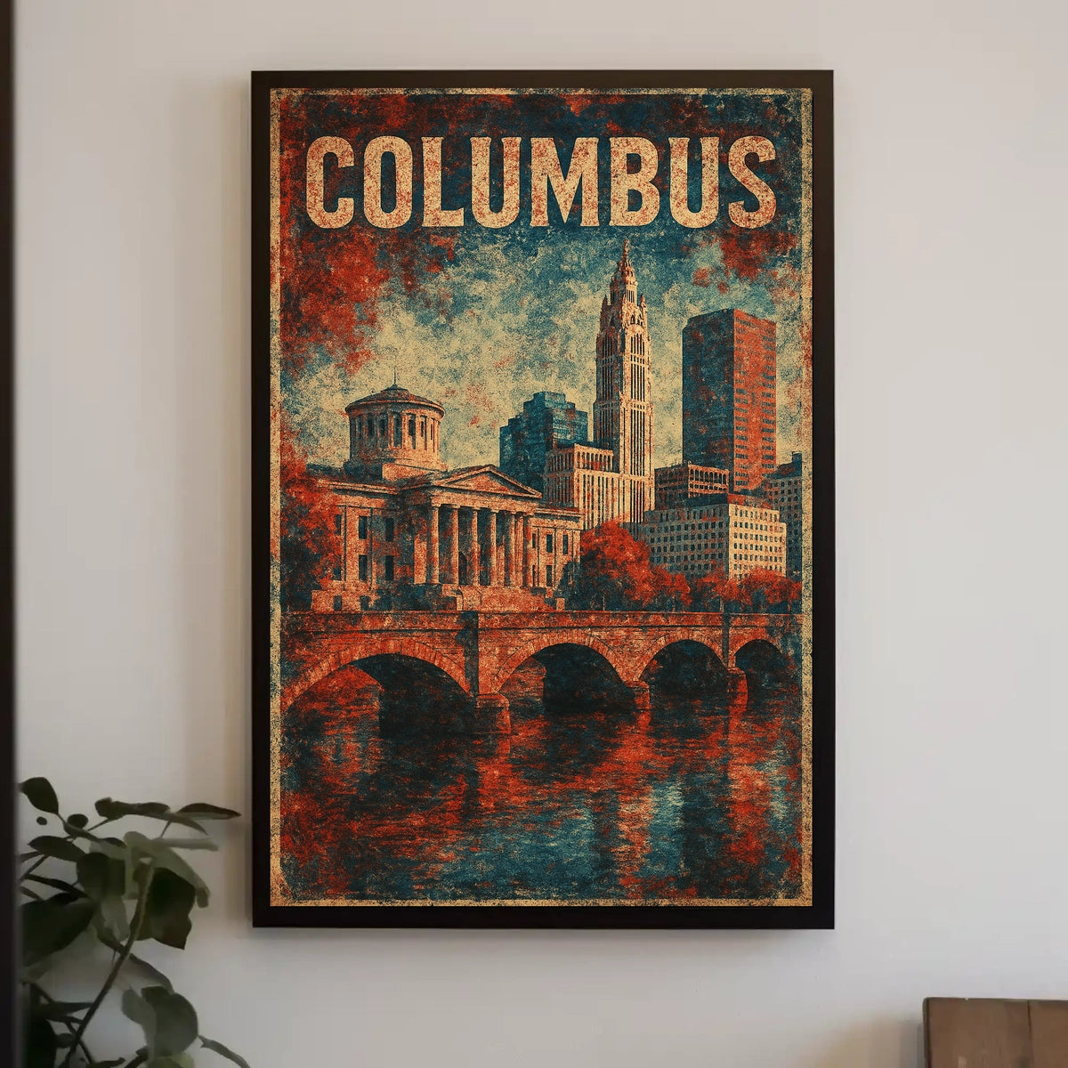 Columbus Cityscape Poster