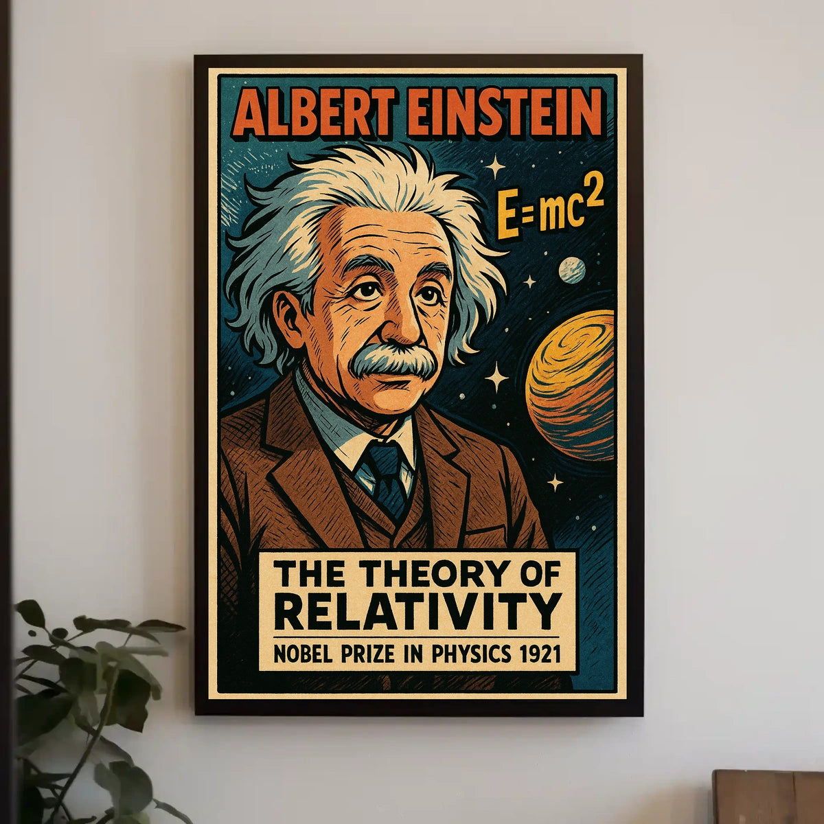 Einstein Relativity Cosmic Science Collector Poster