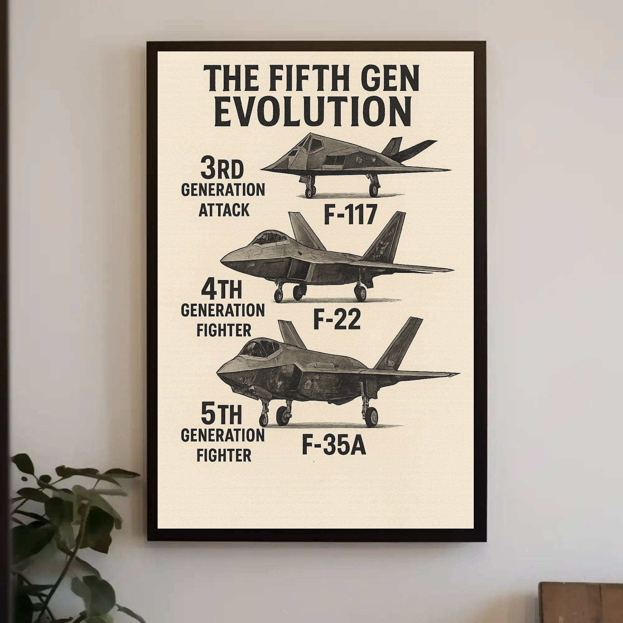 The Evolution of Fighter Jets Poster PosterGoat