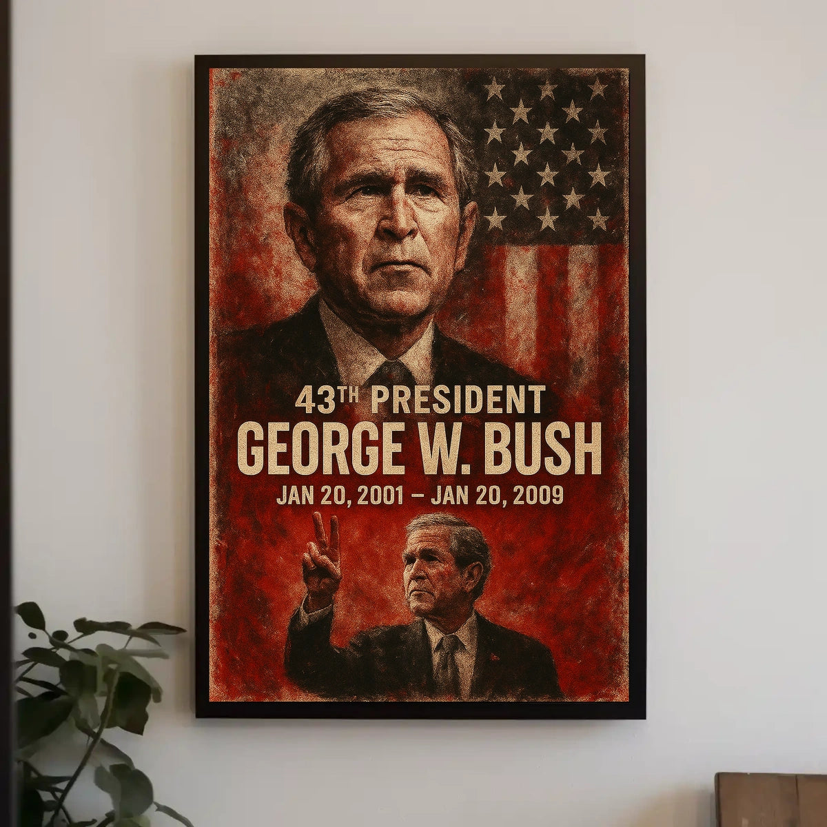 George W Bush 43Rd President Patriotic Realism Poster
