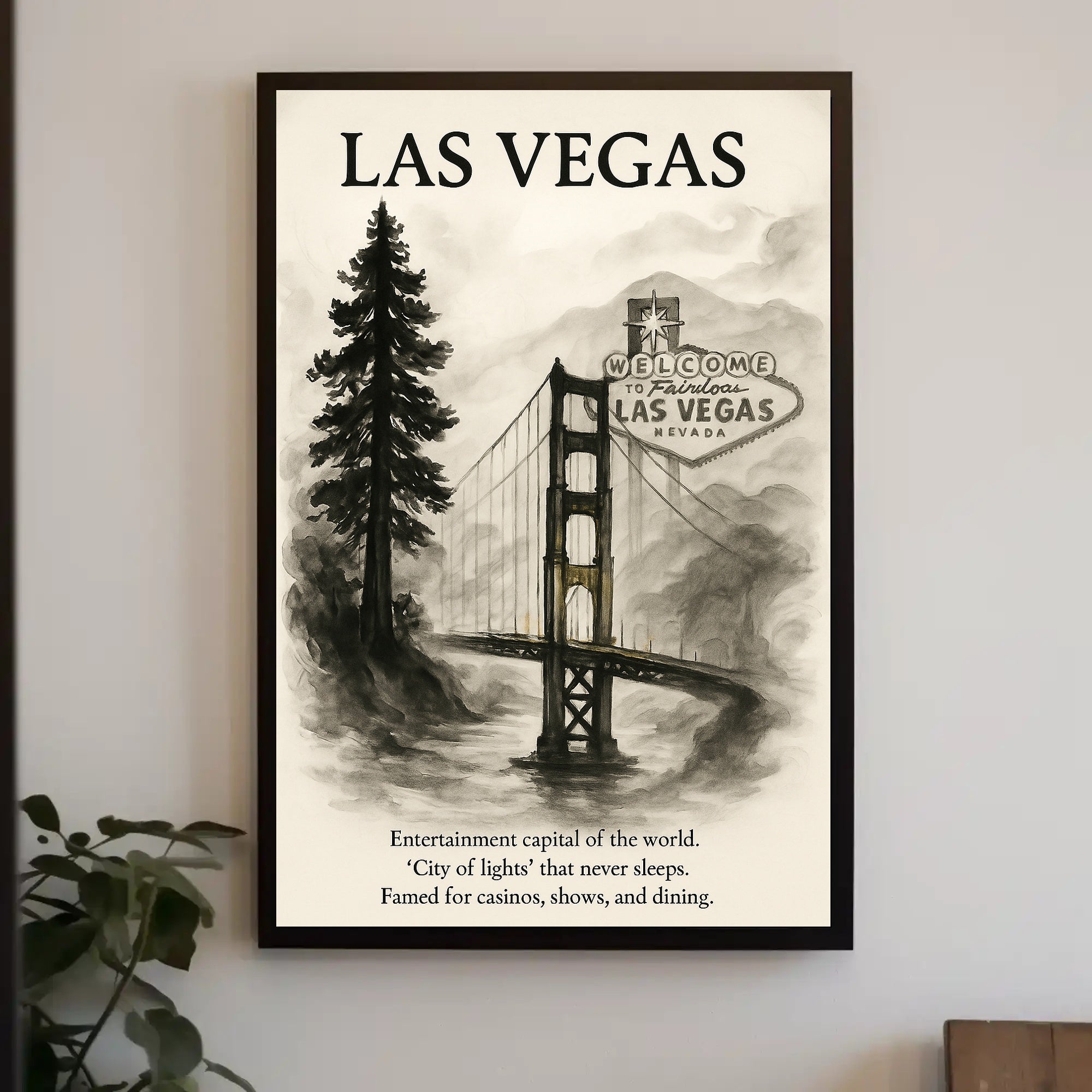 Las Vegas City of Lights Poster PosterGoat