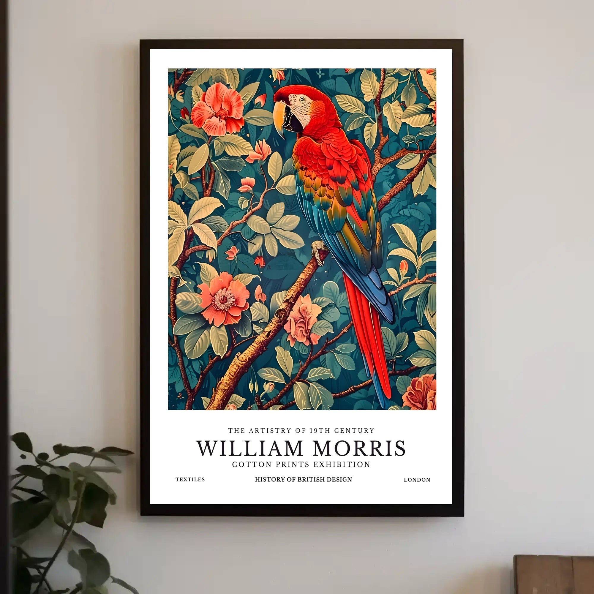 Vintage Parrot Print: Artistic Poster for Heritage Exhibition