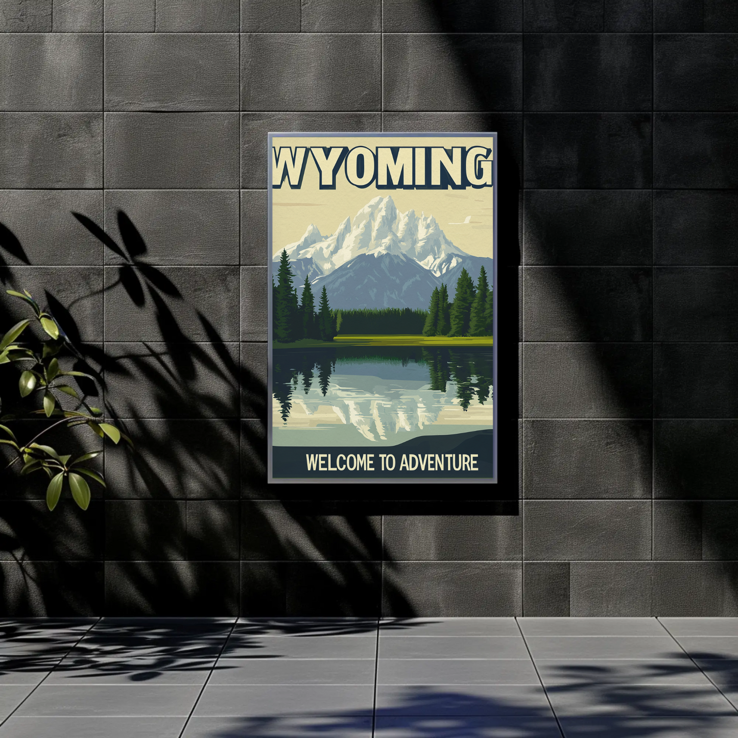 Wyoming Adventure Vintage Poster