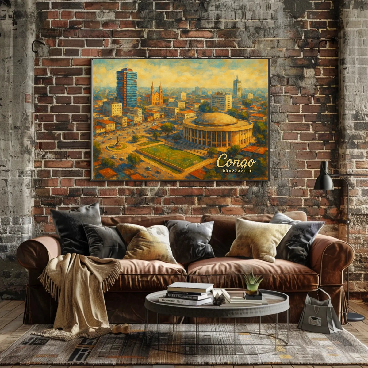 Congo Brazzaville Cityscape Poster