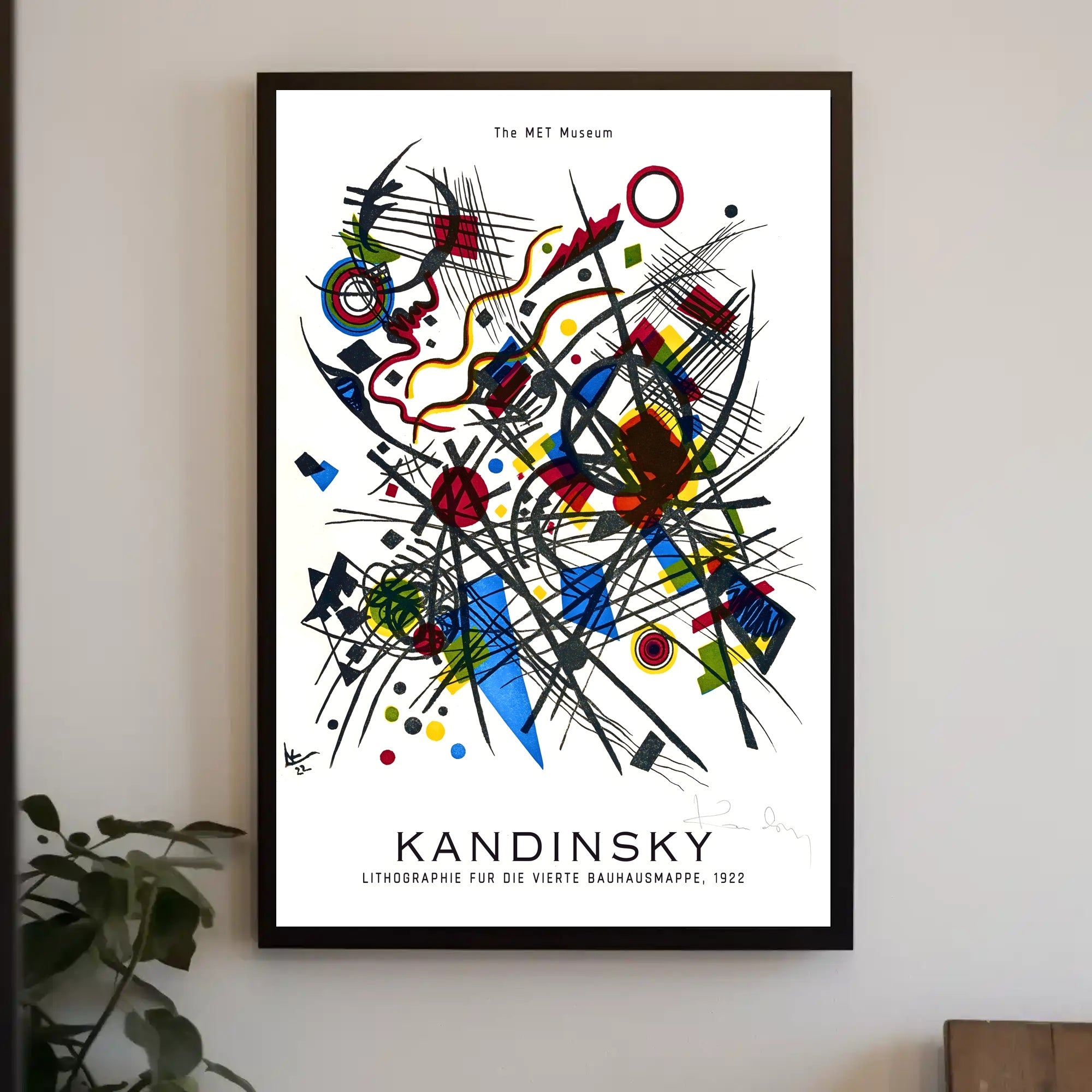 Kandinsky Bauhaus Lithograph 1922 Poster