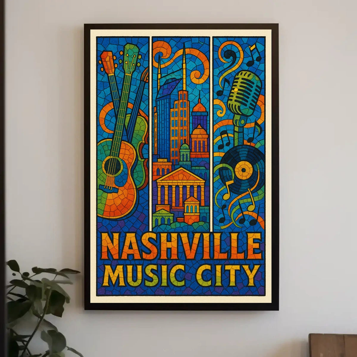 Nashville Music City Poster